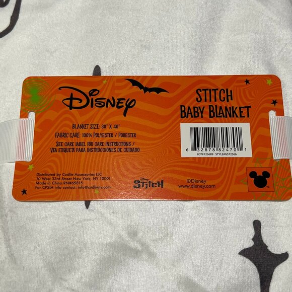 Cute Halloween blanket Disney Lilo and Stitch Stitch Halloween Baby Blanket NWT - Picture 4 of 6